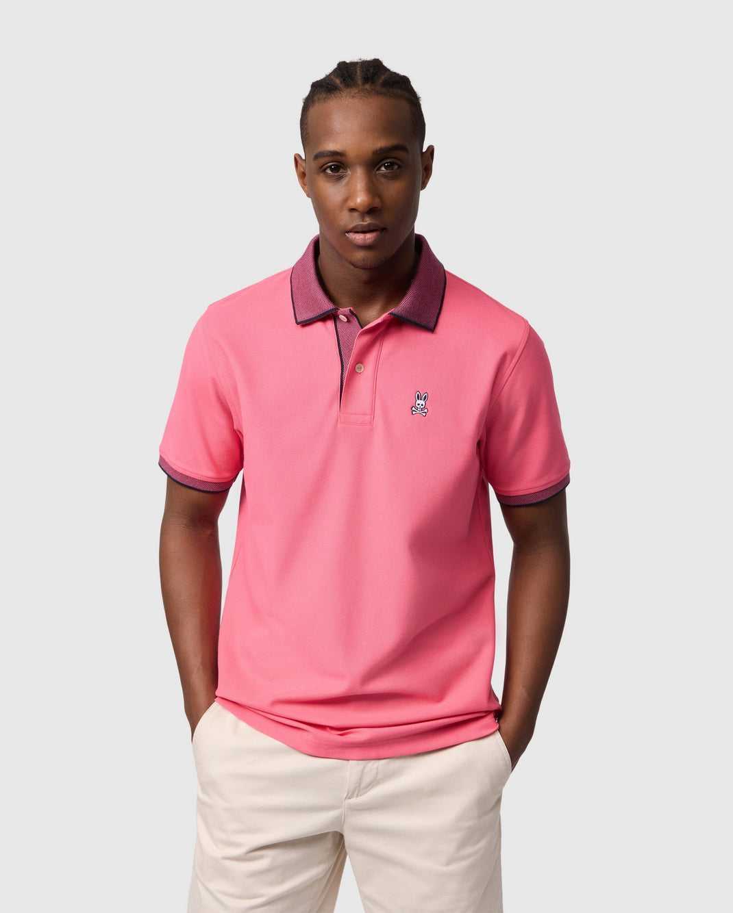 Polos Psycho Bunny Southport Pique Polo Shirt Rose Homme | QWU-38083674